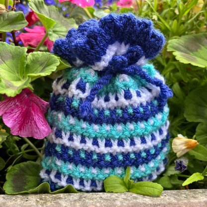 Garter Slip Stitch Lavender Bag Knitting Pattern - Free Knitting Pattern