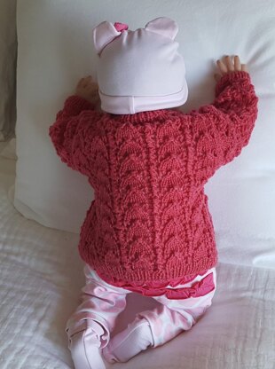 Jasmine - babies 8ply lace jacket