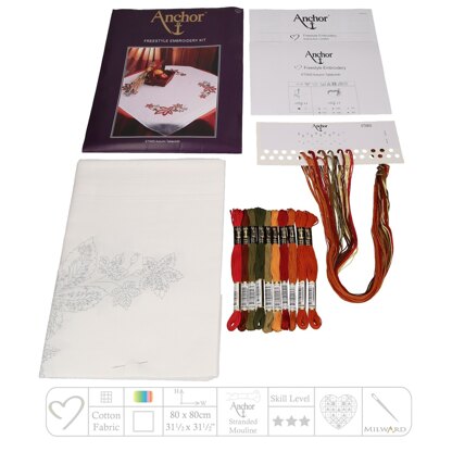 Anchor Freestyle - Autumn Tablecloth Embroidery Kit - 80cm x 80cm