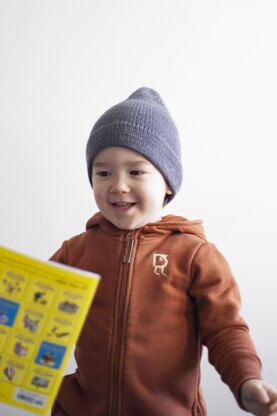 Toddler high top beanie - double brim hat + VIDEO