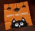 Happy Halloween Orange Blanket Black Cat Face & Spiders Throw C2C CROCHET PATTERN