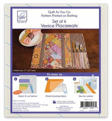 June Tailor Inc Quilt As You Go Placemat - Venice