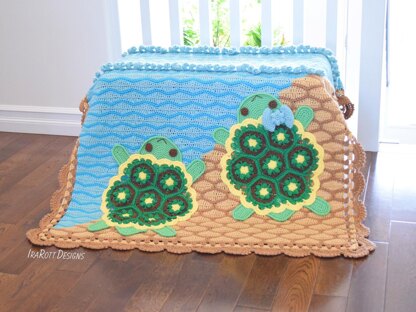 Bubbles The Turtle Blanket