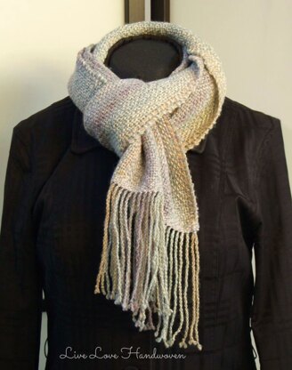 Scarf 30 & Scarf 31 - Lavender Grey & Blue Grey (weaving)