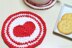 Heart Crochet Coaster