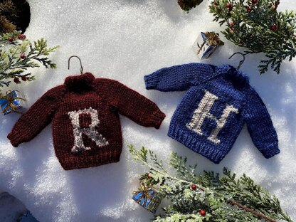 Christmas Letter Sweater Ornament