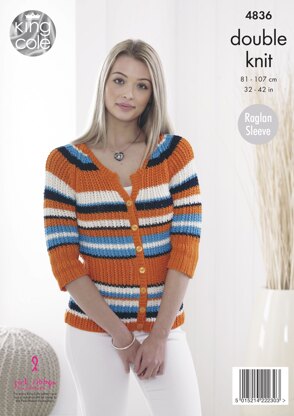 Top & Cardigan in King Cole DK - 4836 - Downloadable PDF