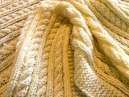 Easy Cable Baby Blanket