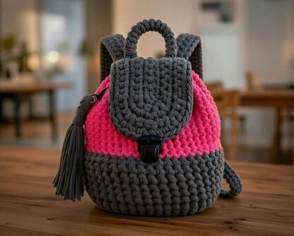 Crochet Backpack Pattern PDF – DIY Crochet Bag Tutorial – Beginner-Friendly Purse – Video Tutorial Included