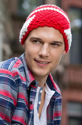 More Moxie Beanie in Red Heart Heads Up - LW3826 - Downloadable PDF
