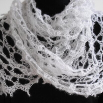 Snowy angel shawl