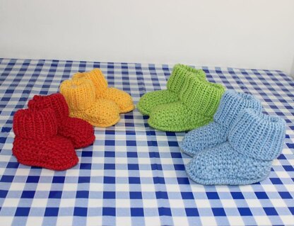 Baby Moss Stitch Booties