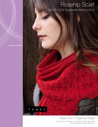 Louet Rosehip Scarf PDF