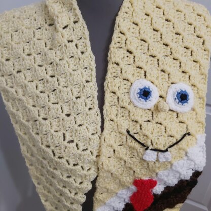 Yellow Brown Cartoon Scarf C2C