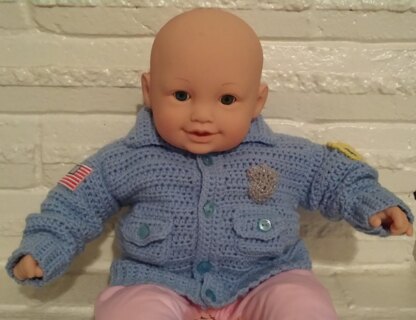 Police Officer Baby Sweater