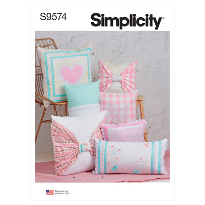 Simplicity Pillows S9574 - Paper Pattern, Size OS (One Size Only)