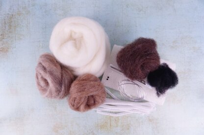 The Crafty Kit Company Kangaroo & Joey Needle Felting Kit - 28cm