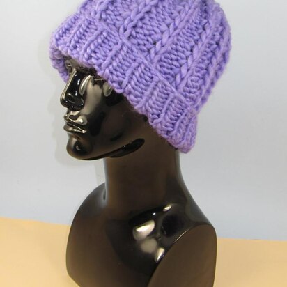 Super Chunky Fishermans Rib Beanie Hat - knitting pattern