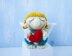 Small Cupid doll knitting flat