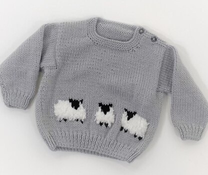 Aran Baby Sheep Sweater and Hat