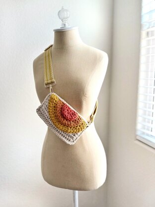 Rainbow Crochet Glasses Case 093