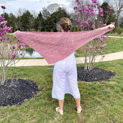 Pink Daisies Shawl