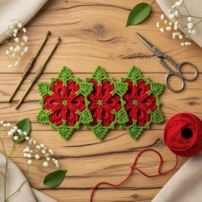 Crochet Hexagon Doily Pdf + Video Tutorial