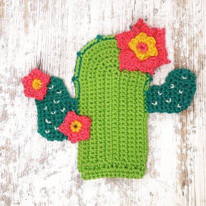 Crochet Cactus Applique