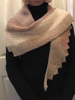 Asymmetric Saw Shawl