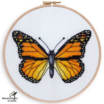 Monarch Butterfly - Cross Stitch Pattern by Honeyeater Crafts