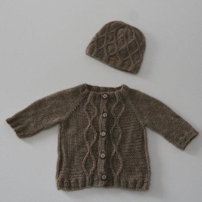 Petit Chou (Cashmere Cardigan and Baby Beanie)