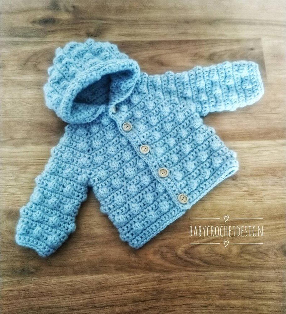 Baby bobble cardigan crochet pattern sale