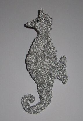 Silver Seahorse Toy