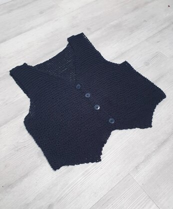 Beginner Friendly Garter Stitch Knitted Waistcoat
