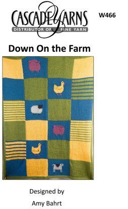 Down on the Farm Blanket in Cascade Cherub Aran - W466