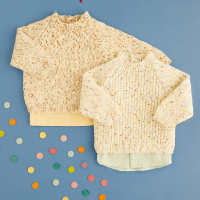 Set of Sweaters in Hayfield Baby Bonus Spots - 5443 - Downloadable PDF