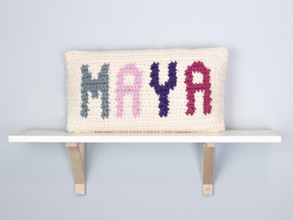 Personalized Name Pillow 12" x 20" Bedroom Child Baby