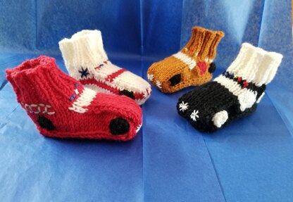 Ambulance Baby Booties