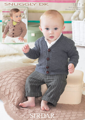 Cardigans and Blanket in Sirdar Snuggly DK - 1311 - Downloadable PDF ...