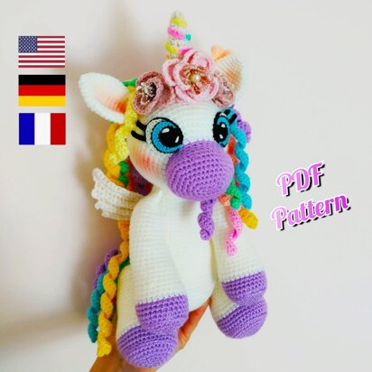 Amigurumi Unicorn crochet pattern (Deutsch, English, Français)
