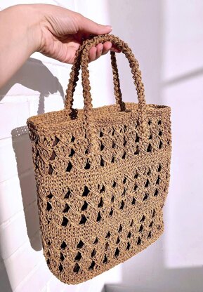 Twisted raffia Tote bag