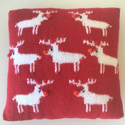 Christmas Reindeer Cushion