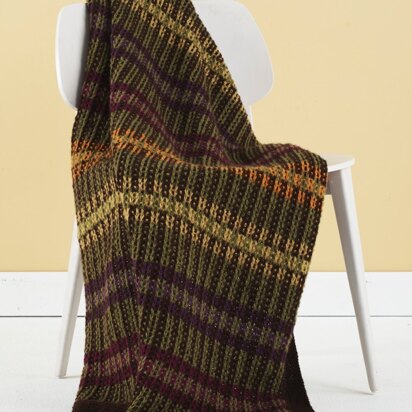 Shaded Stripes Afghan in Lion Brand Wool-Ease - L20321 - knitting pattern