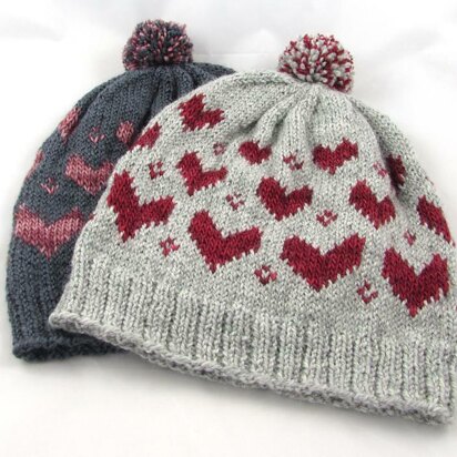 V is for Valentine Pom Pom Hat