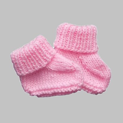 Preemie Pink Bootees for Baby