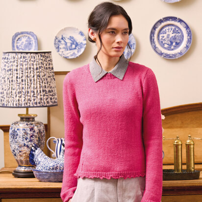 Ruffle Sweater in Rowan Pure Alpaca - Downloadable PDF