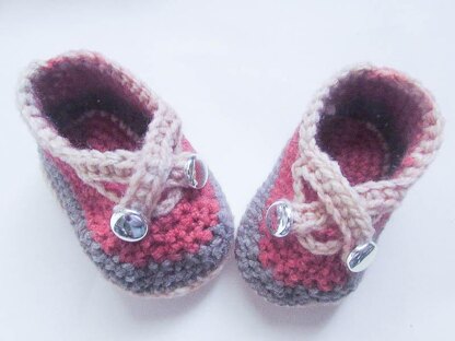 Baby Booties Two 2 Strap