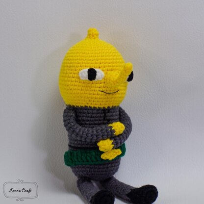Lemongrab Adventure Time amigurumi crochet toy pattern