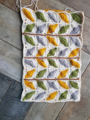 Crochet Orla Kiely inspired cushion