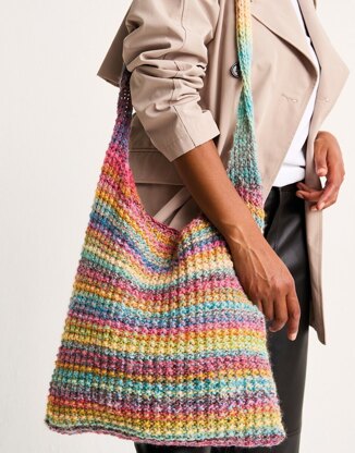 Rippled Mineral Bag Knitting Pattern in Sirdar Jewelspun With Wool Chunky - Downloadable PDF